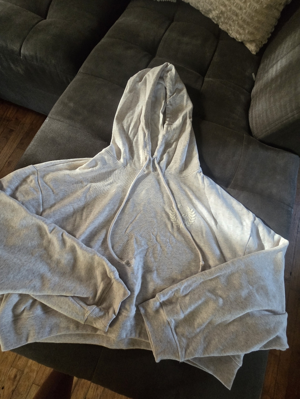 Victoria's Secret PINK Light Gray Hoodie-Style Undershirt